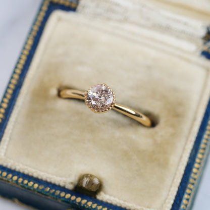 ダイヤモンド 0.41ct ラウンドブリリアントカット 4.7mm×4.7mm×2.9mm【MJ2816】