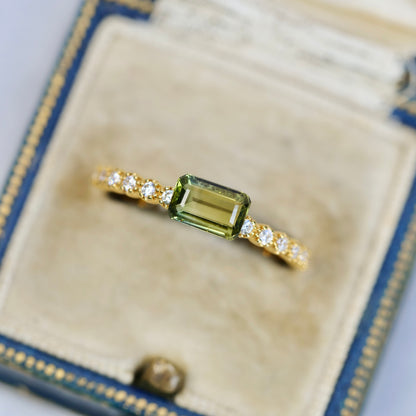 バイカラートルマリン 0.84ct レクタングルカット 7.1mm×4.7mm×2.7mm【MJ2823】