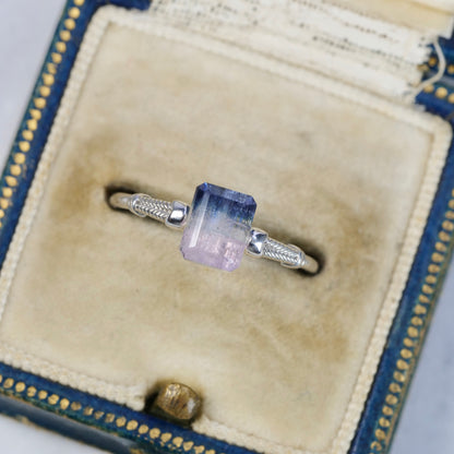 パーティーカラードトルマリン 1.60ct エメラルドカット 6.8mm×5.4mm×4.4mm【MJ2829】