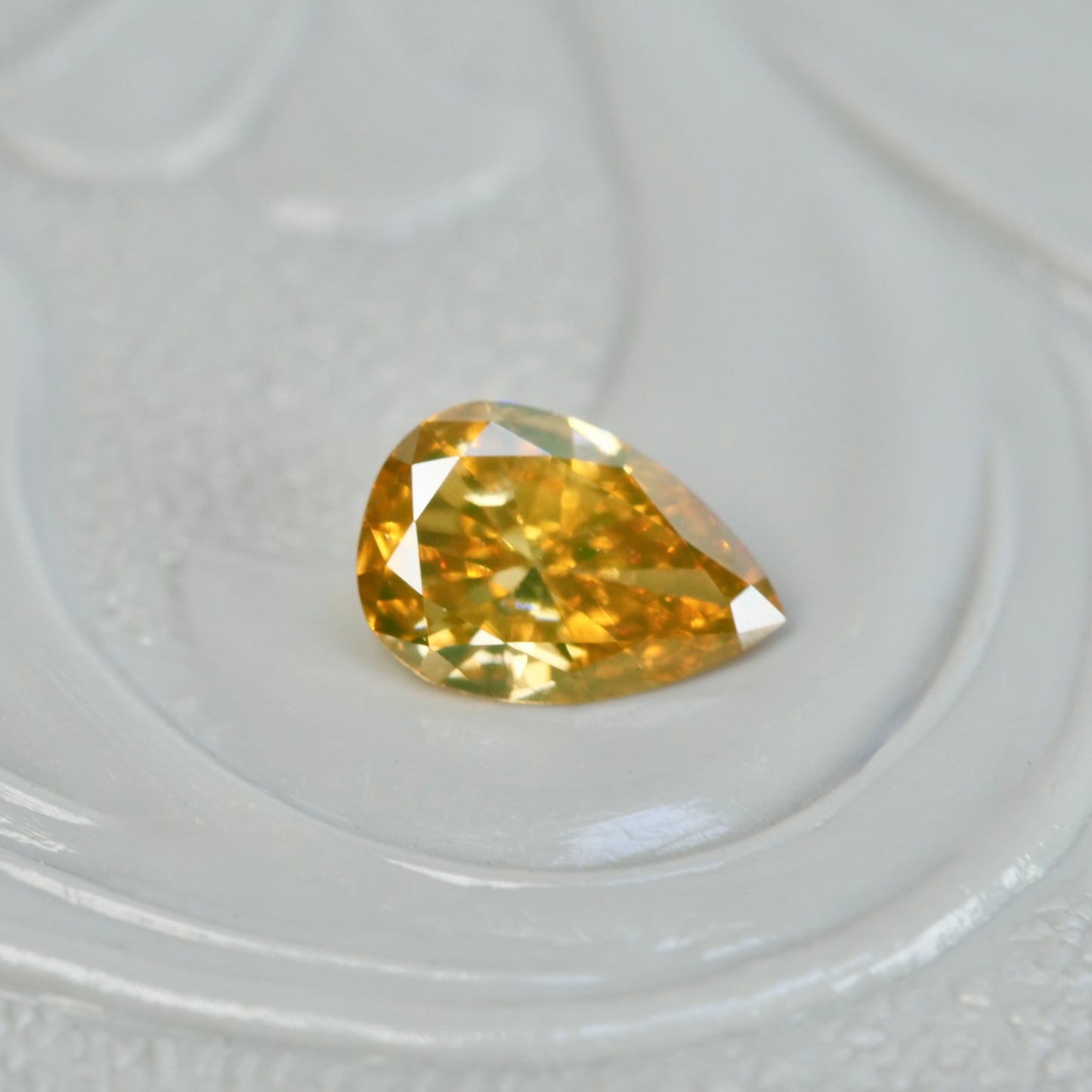 ナチュラルダイヤモンド 0.21ct ペアシェイプカット 5.3mm×3.6mm×1.7mm【MJ2603】