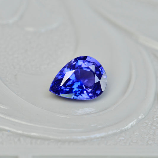 バイカラーサファイア 0.33ct ペアシェイプカット 5.0mm×3.6mm×2.2mm【MJ2545】