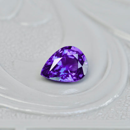 バイカラーサファイア 0.33ct ペアシェイプカット 5.0mm×3.6mm×2.2mm【MJ2545】