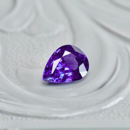 バイカラーサファイア 0.33ct ペアシェイプカット 5.0mm×3.6mm×2.2mm【MJ2545】