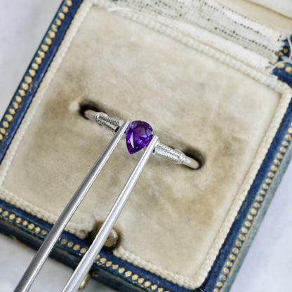 バイカラーサファイア 0.33ct ペアシェイプカット 5.0mm×3.6mm×2.2mm【MJ2545】