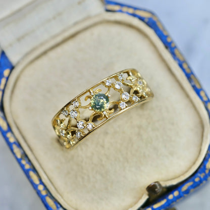 グリーンジルコン 0.25ct ラウンドカット 3.6mm×3.6mm×2.3mm【MJ2855】