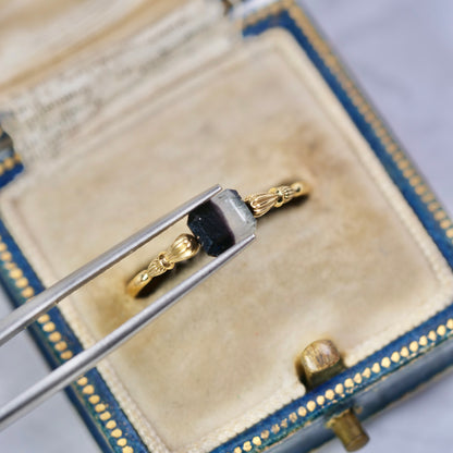 バイカラートルマリン 0.91ct エメラルドカット 5.7mm×5.0mm×3.4mm【MJ2945】