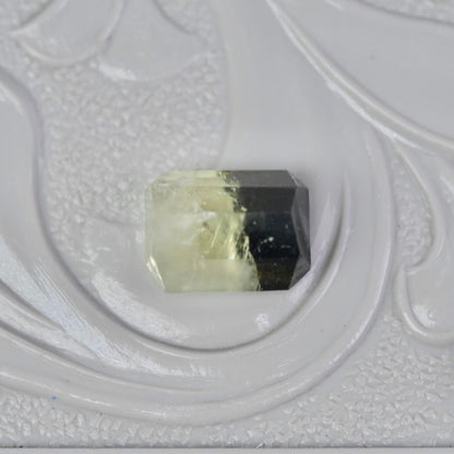 バイカラートルマリン 1.09ct エメラルドカット 6.3mm×4.8mm×3.8mm【MJ2946】