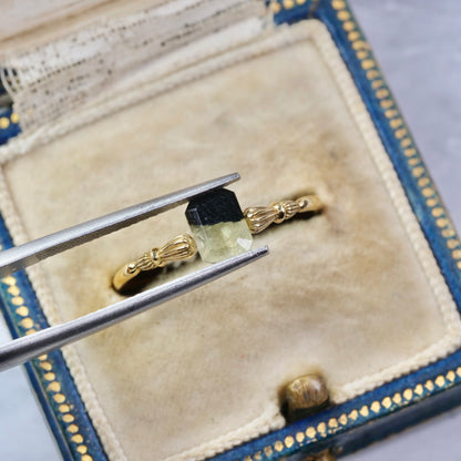 バイカラートルマリン 1.09ct エメラルドカット 6.3mm×4.8mm×3.8mm【MJ2946】