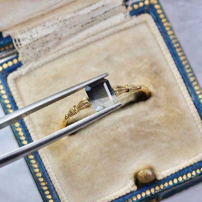 バイカラートルマリン 1.10ct エメラルドカット 6.1mm×5.2mm×3.7mm【MJ2950】