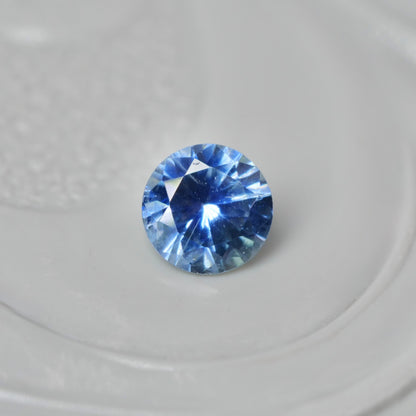 モンタナサファイア 0.14ct ラウンドカット 3.0mm×3.0mm×2.0mm【MJ2961】