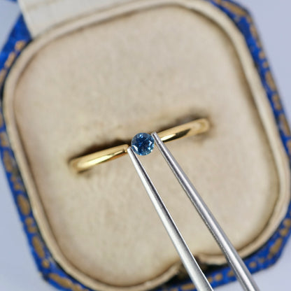 モンタナサファイア 0.14ct ラウンドカット 3.0mm×3.0mm×2.0mm【MJ2961】