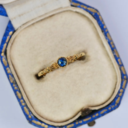 モンタナサファイア 0.12ct ラウンドカット 3.0mm×3.0mm×1.9mm【MJ2958】