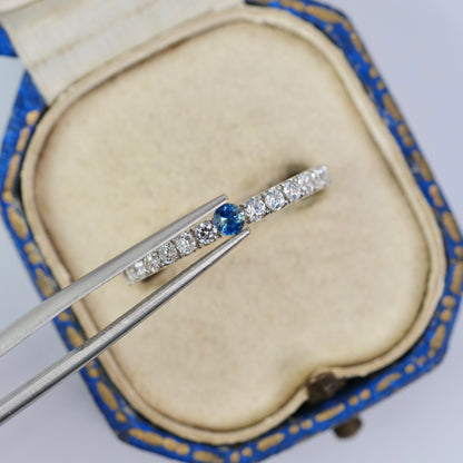 モンタナサファイア 0.12ct ラウンドカット 3.0mm×3.0mm×1.9mm【MJ2958】