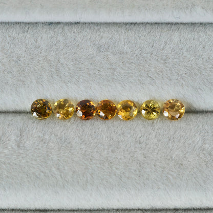 オレンジトルマリン ラウンドカット 3mm×7pcs  セット【MJ2536】