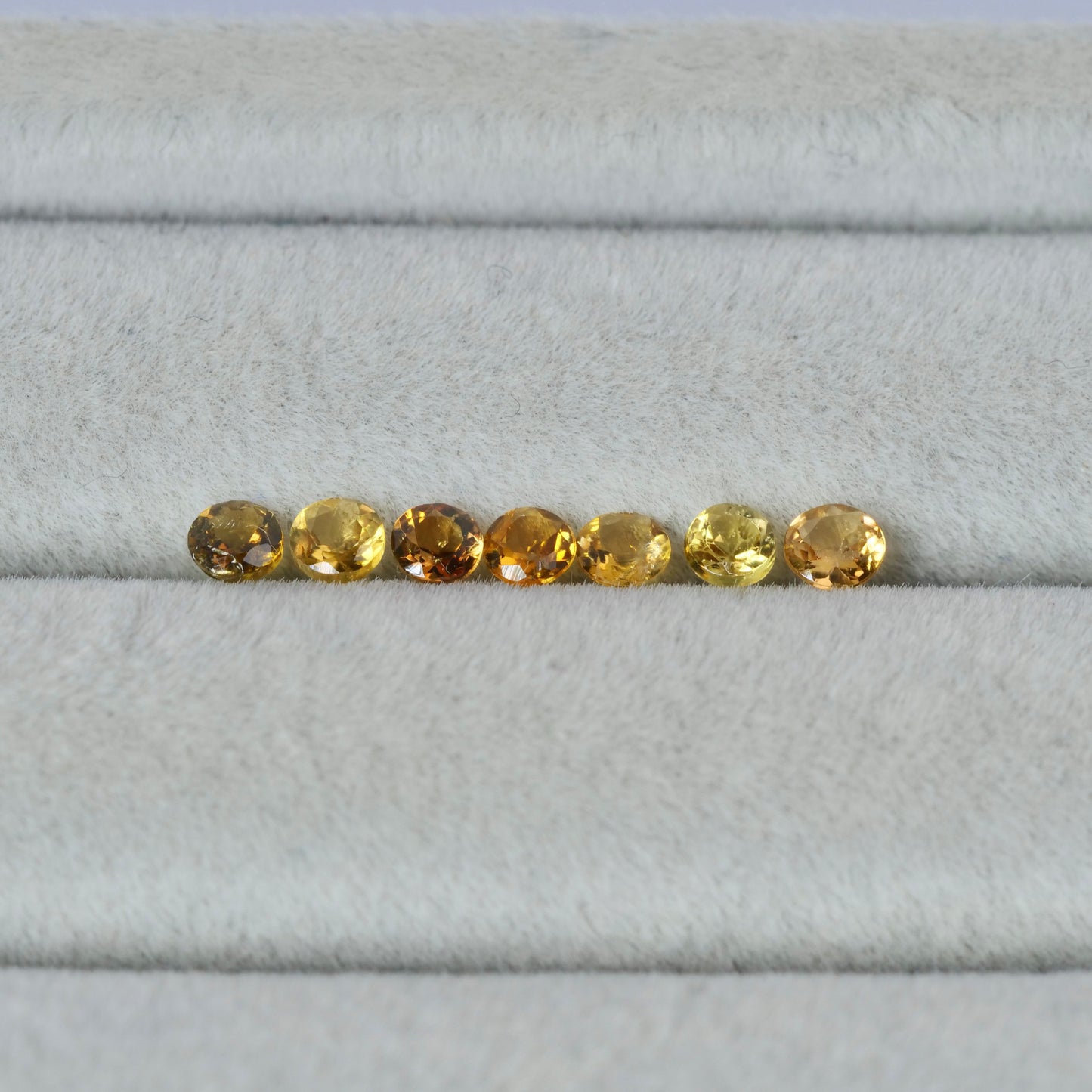 オレンジトルマリン ラウンドカット 3mm×7pcs  セット【MJ2536】