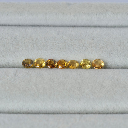 オレンジトルマリン ラウンドカット 3mm×7pcs  セット【MJ2536】