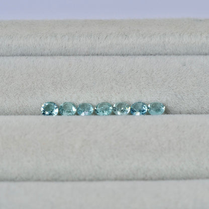 ブルートルマリン ラウンドカット 3mm×7pcs  セット【MJ2683】