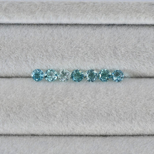 ブルートルマリン ラウンドカット 3mm×7pcs  セット【MJ2684】