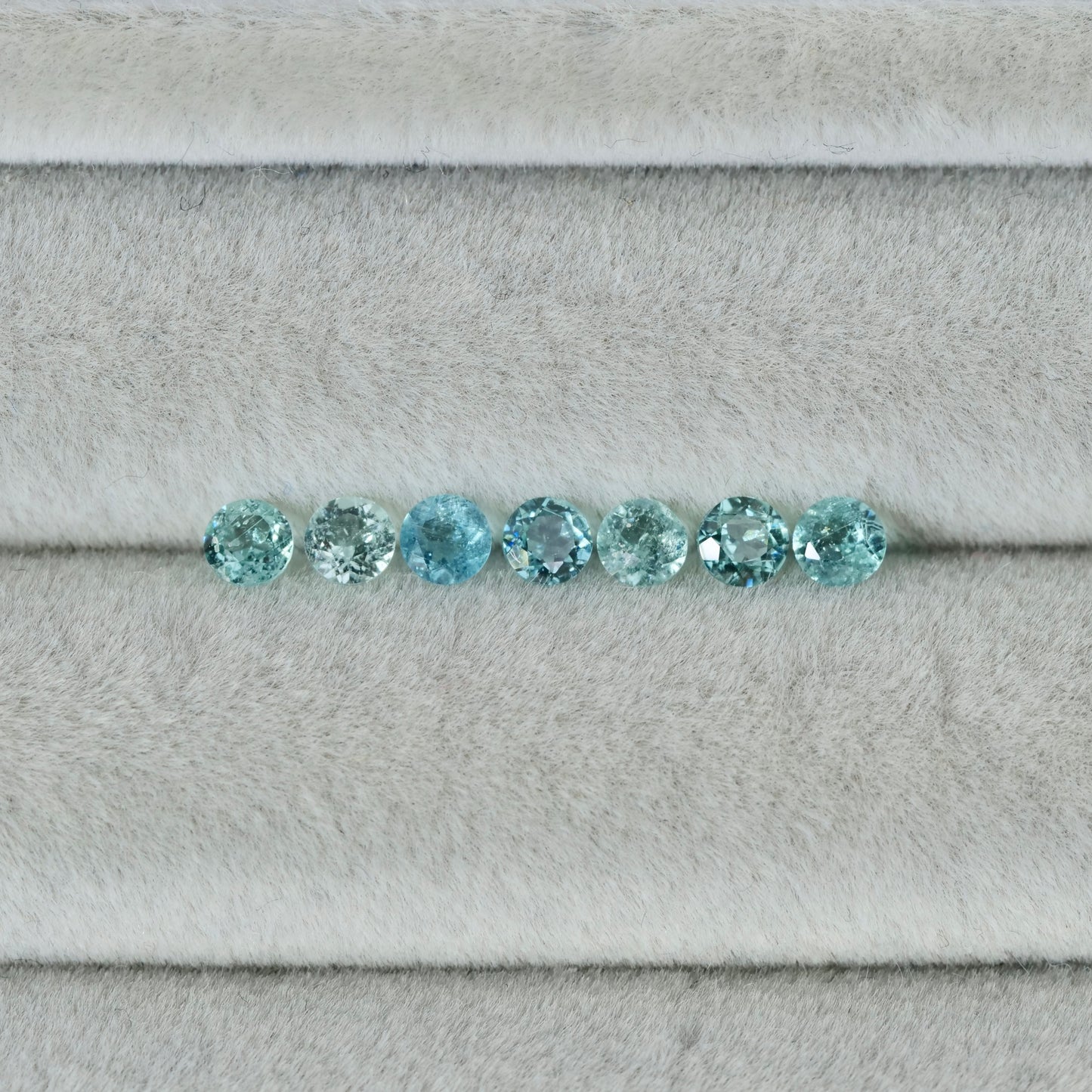 ブルートルマリン ラウンドカット 3mm×7pcs  セット【MJ2686】