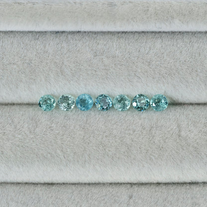 ブルートルマリン ラウンドカット 3mm×7pcs  セット【MJ2686】