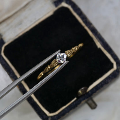 ダイヤモンド 0.204ct  フランダースカット 3.4mm×3.4mm×2.3mm ソーティング付き【MJ2971】