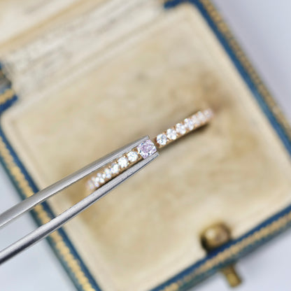 ピンクダイヤモンド 0.062ct Very Light Pink クッションカット  2.4mm×2.1mm×1.3mm ソーティング付【MJ3004】