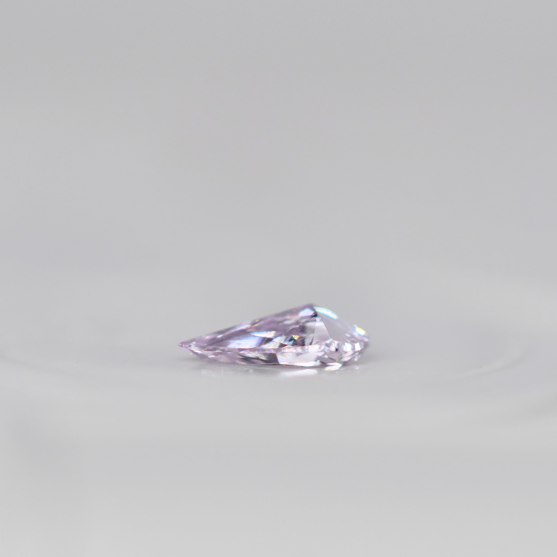 ピンクダイヤモンド 0.063ct Fancy Light Purple Pink ペアシェイプ
