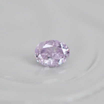 ピンクダイヤモンド 0.094ct Fancy Light Purple Pink オーバルカット  3.6mm×2.3mm×1.5mm ソーティング付【MJ3009】