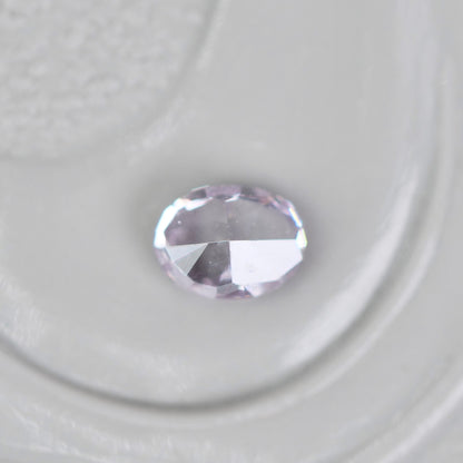 ピンクダイヤモンド 0.094ct Fancy Light Purple Pink オーバルカット  3.6mm×2.3mm×1.5mm ソーティング付【MJ3009】
