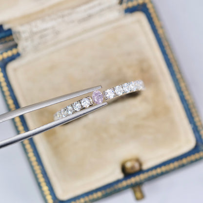 ピンクダイヤモンド 0.094ct Fancy Light Purple Pink オーバルカット  3.6mm×2.3mm×1.5mm ソーティング付【MJ3009】