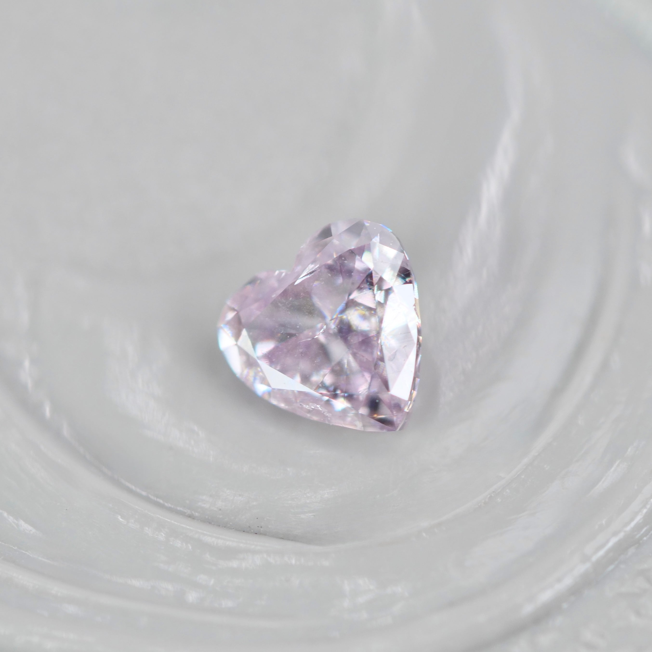 【CGTソ付】ピンクダイヤモンド ピンクダイヤモンド 0.188ct Fancy Light Purple Pink ハートカット