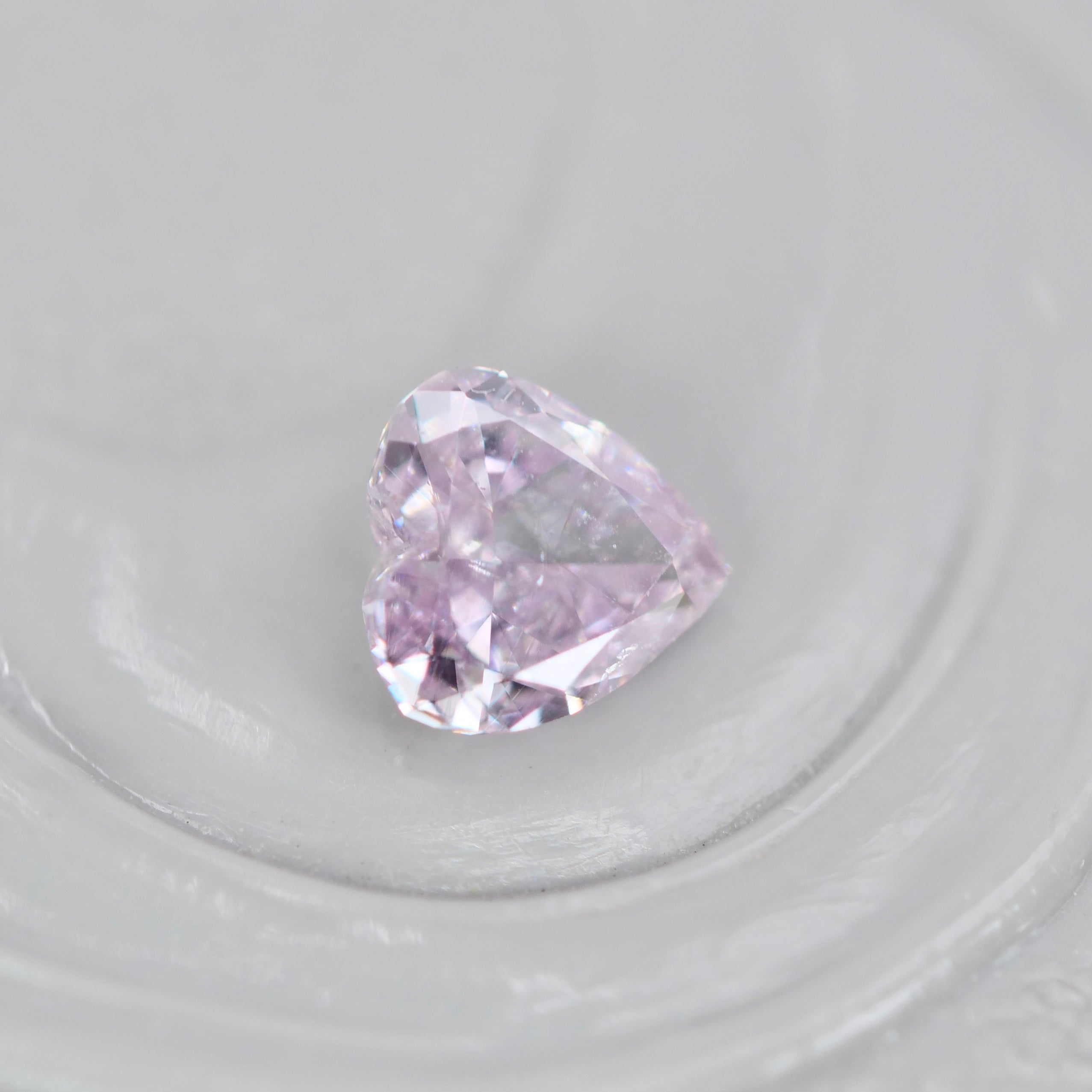ピンクダイヤモンド 0.188ct Fancy Light Purple Pink ハートカット