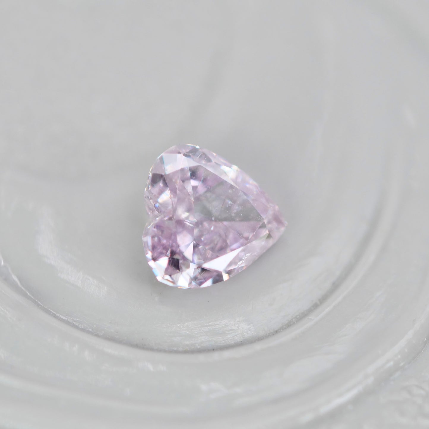 ピンクダイヤモンド 0.188ct Fancy Light Purple Pink ハートカット 3.6mm×3.6mm×1.8mm ソーティング付【MJ3010】