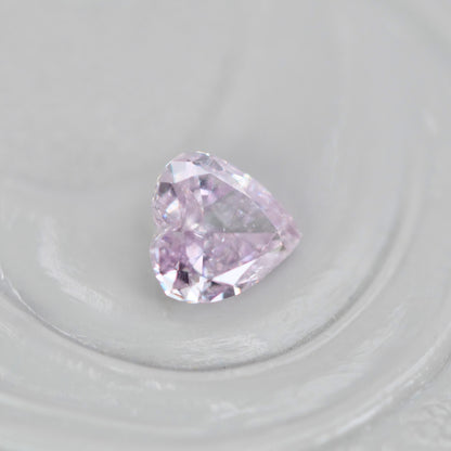ピンクダイヤモンド 0.188ct Fancy Light Purple Pink ハートカット 3.6mm×3.6mm×1.8mm ソーティング付【MJ3010】