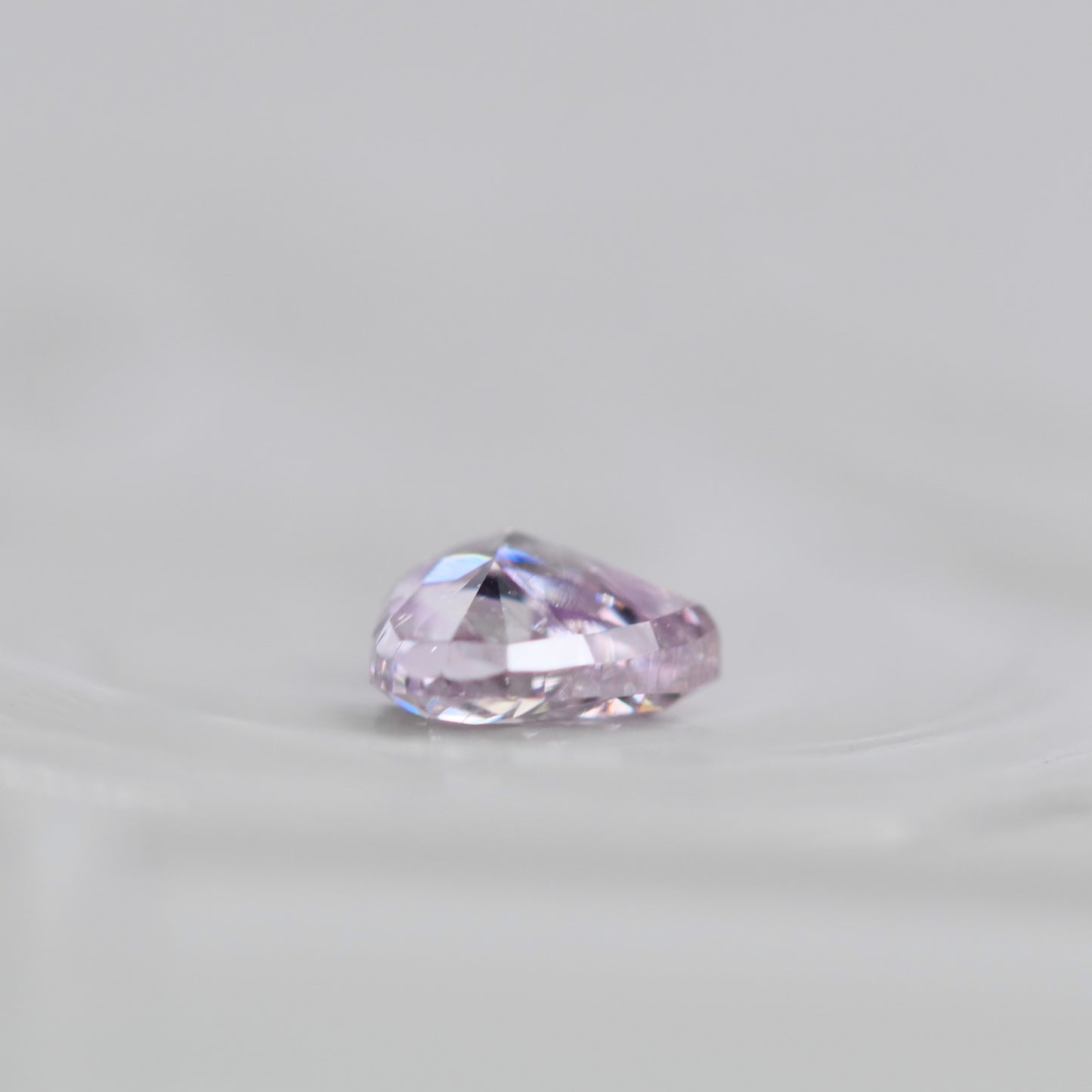 ピンクダイヤモンド 0.188ct Fancy Light Purple Pink ハートカット 3.6mm×3.6mm×1.8mm ソーティング付【MJ3010】