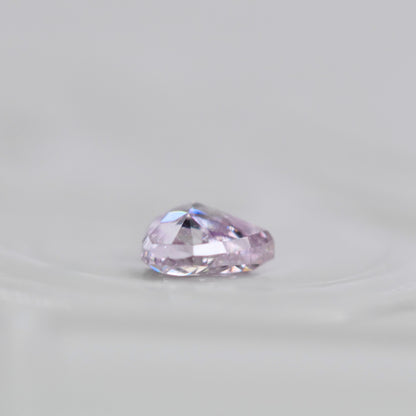 ピンクダイヤモンド 0.188ct Fancy Light Purple Pink ハートカット 3.6mm×3.6mm×1.8mm ソーティング付【MJ3010】