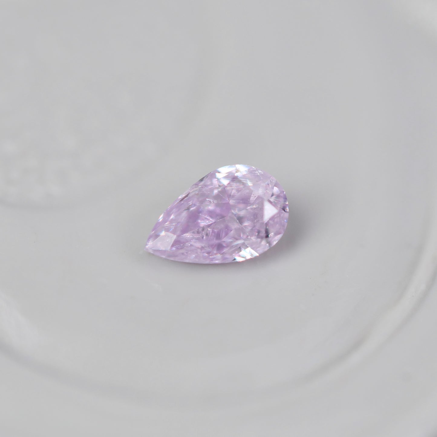 ピンクダイヤモンド 0.061ct Fancy Light Purple Pink ペアシェイプカット 3.0mm×1.9mm×1.4mm ソーティング付【MJ3011】