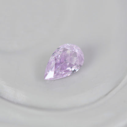 ピンクダイヤモンド 0.061ct Fancy Light Purple Pink ペアシェイプカット 3.0mm×1.9mm×1.4mm ソーティング付【MJ3011】