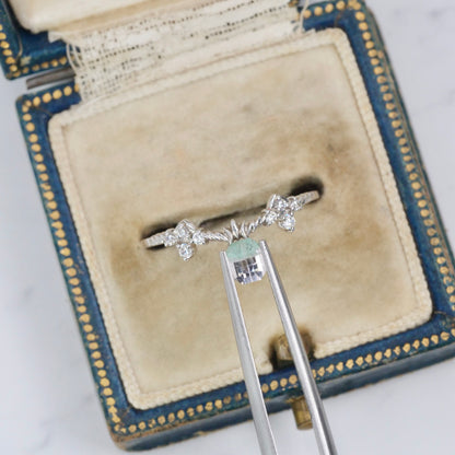 バイカラートルマリン 0.39ct  エメラルドカット 4.5mm×3.4mm×3.0mm【MJ3015】