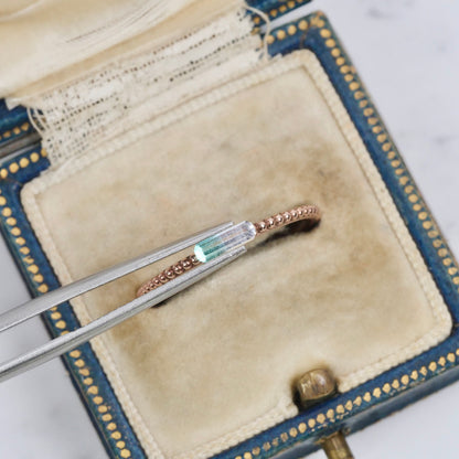 バイカラートルマリン 0.20ct  エメラルドカット 6.4mm×2.0mm×1.7mm【MJ3020】