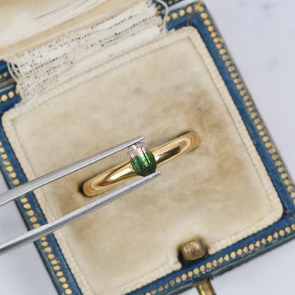 バイカラートルマリン 0.35ct  エメラルドカット 5.1mm×3.3mm×2.4mm【MJ3021】