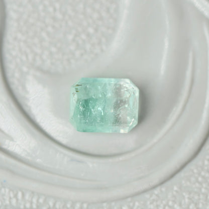バイカラートルマリン 0.32ct  エメラルドカット 4.3mm×3.4mm×2.8mm【MJ3023】