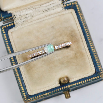 バイカラートルマリン 0.32ct  エメラルドカット 4.3mm×3.4mm×2.8mm【MJ3023】