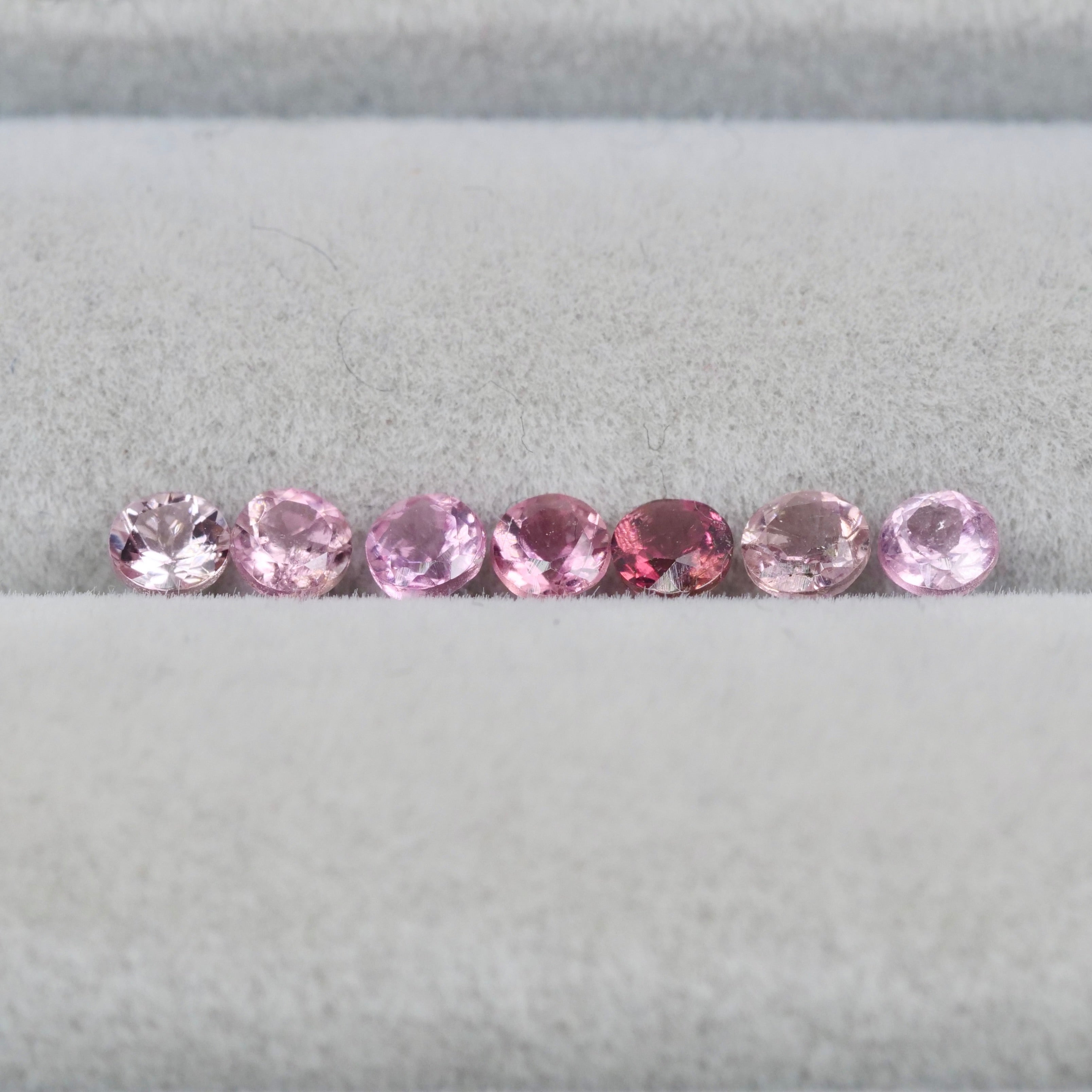 ピンクトルマリン ラウンドカット 3mm×7pcs セット【MJ3030】 – Mei