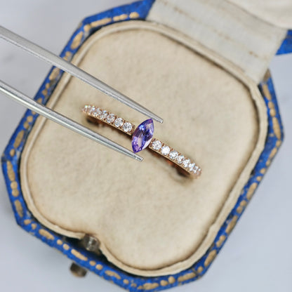 バイカラーサファイア マーキスカット 0.31ct 2.9mm×5.9mm×2.1mm【MJ3001】