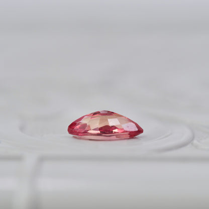 パパラチアサファイア 0.305ct マーキスカット 6.0mm×2.8mm×2.2mm ソーティング付き【MJ2919】