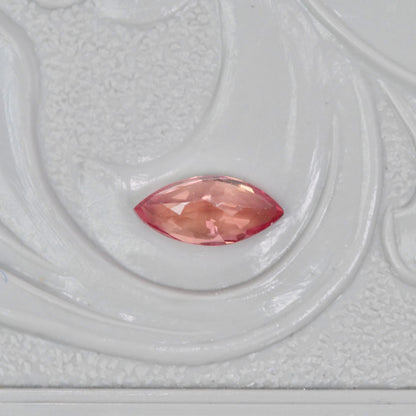 パパラチアサファイア 0.305ct マーキスカット 6.0mm×2.8mm×2.2mm ソーティング付き【MJ2919】