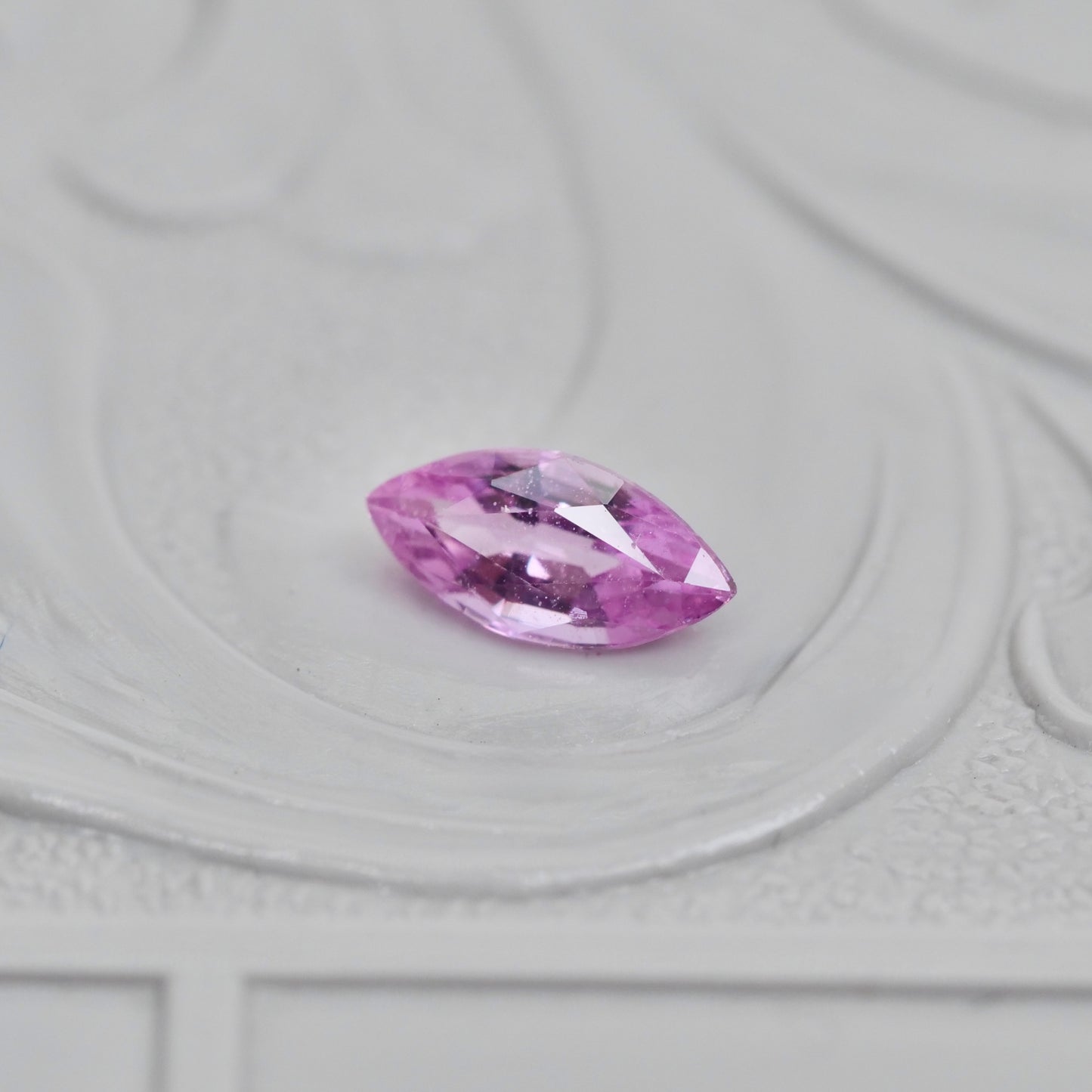 パパラチアサファイア 0.287ct マーキスカット 5.8mm×2.9mm×2.1mm ソーティング付き【MJ2920】