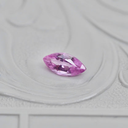 パパラチアサファイア 0.287ct マーキスカット 5.8mm×2.9mm×2.1mm ソーティング付き【MJ2920】