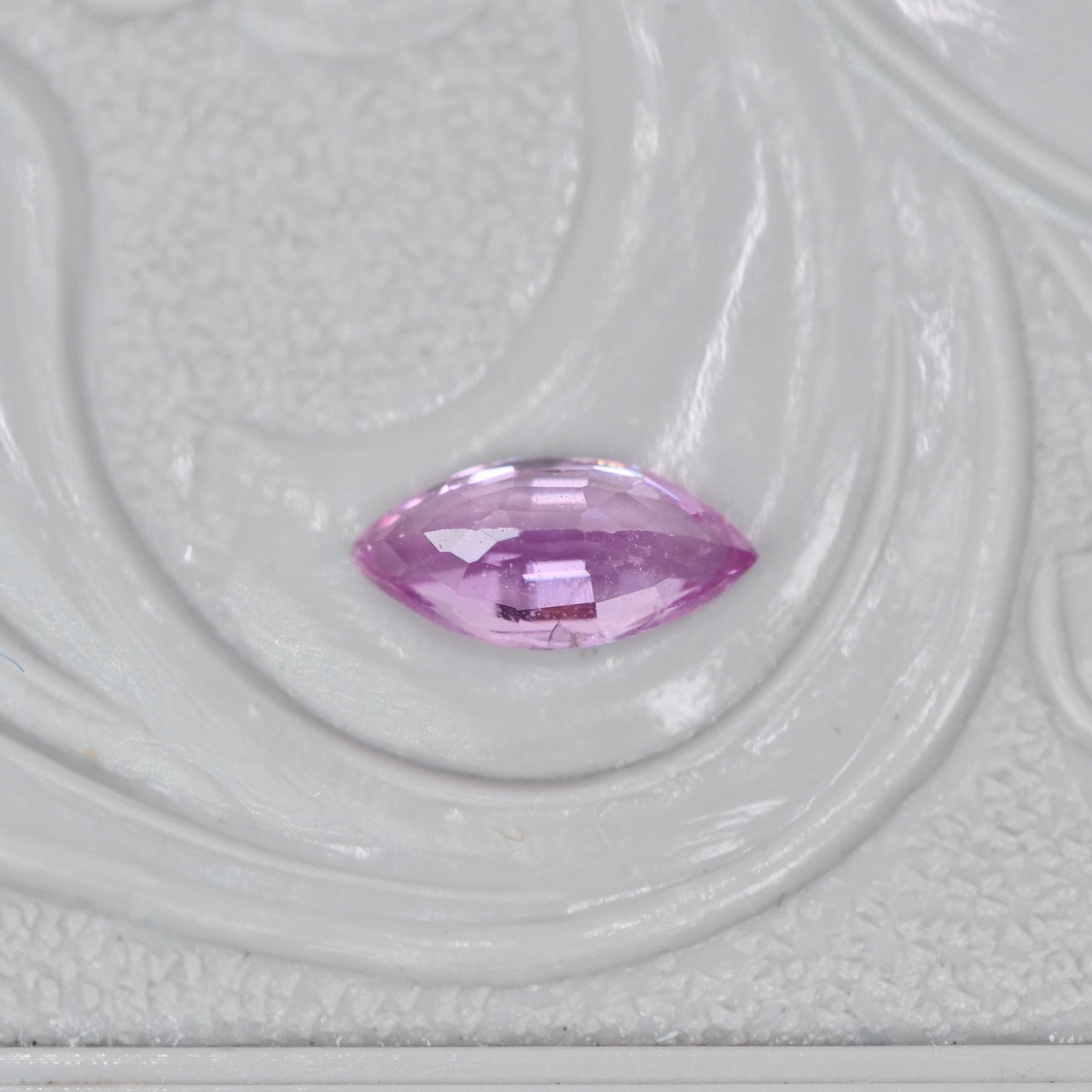 パパラチアサファイア 0.287ct マーキスカット 5.8mm×2.9mm×2.1mm ソーティング付き【MJ2920】